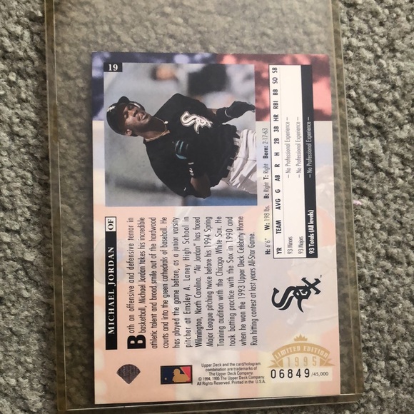 2 1994 Upper Deck Michael Jordan Baseball Cards - Picture 7 of 7